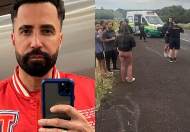 Latino e equipe sofrem acidente de ônibus em rodovia