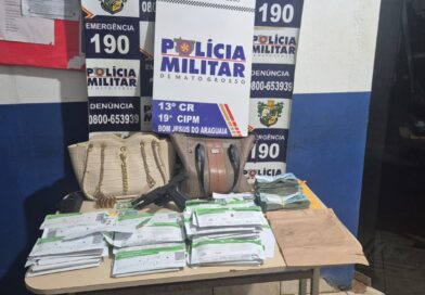 Polícia Militar apreende mais de R$ 283 mil e pistola com registro de roubo ou furto em Bom Jesus do Araguaia